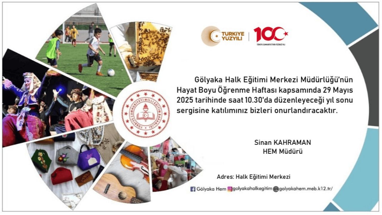 GÖLYAKA HALK EĞİTİMİ YIL SONU SERGİSİ HALKA SUNULACAK