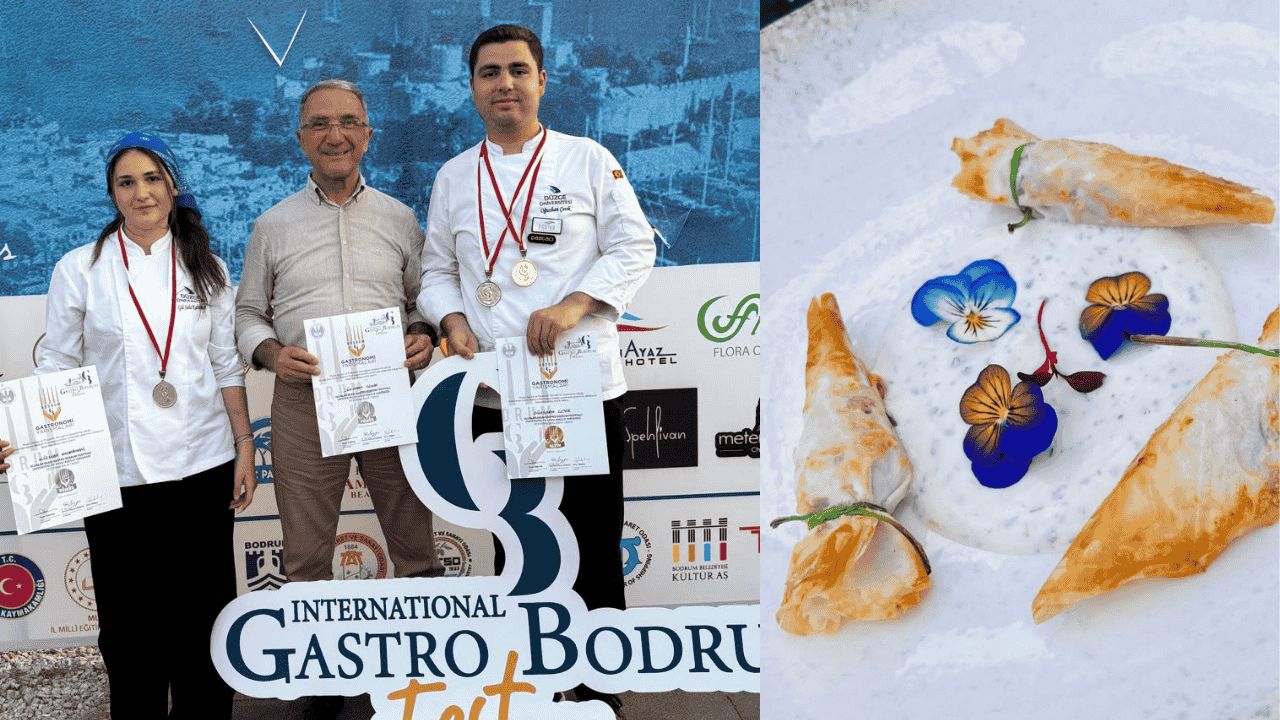 DÜZCE ÜNİVERSİTELİ GENÇ ŞEFLERDEN GASTRONOMİ FESTİVALLERİNDE MADALYA YAĞMURU