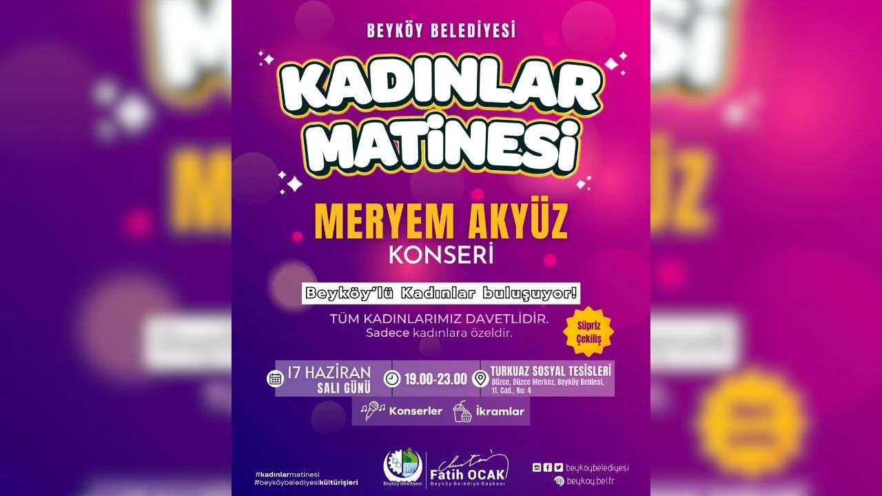 BEYKÖYLÜ KADINLAR TURKUAZ SOSYAL TESİSLERİ’NDE MATİNEDE BULUŞUYOR