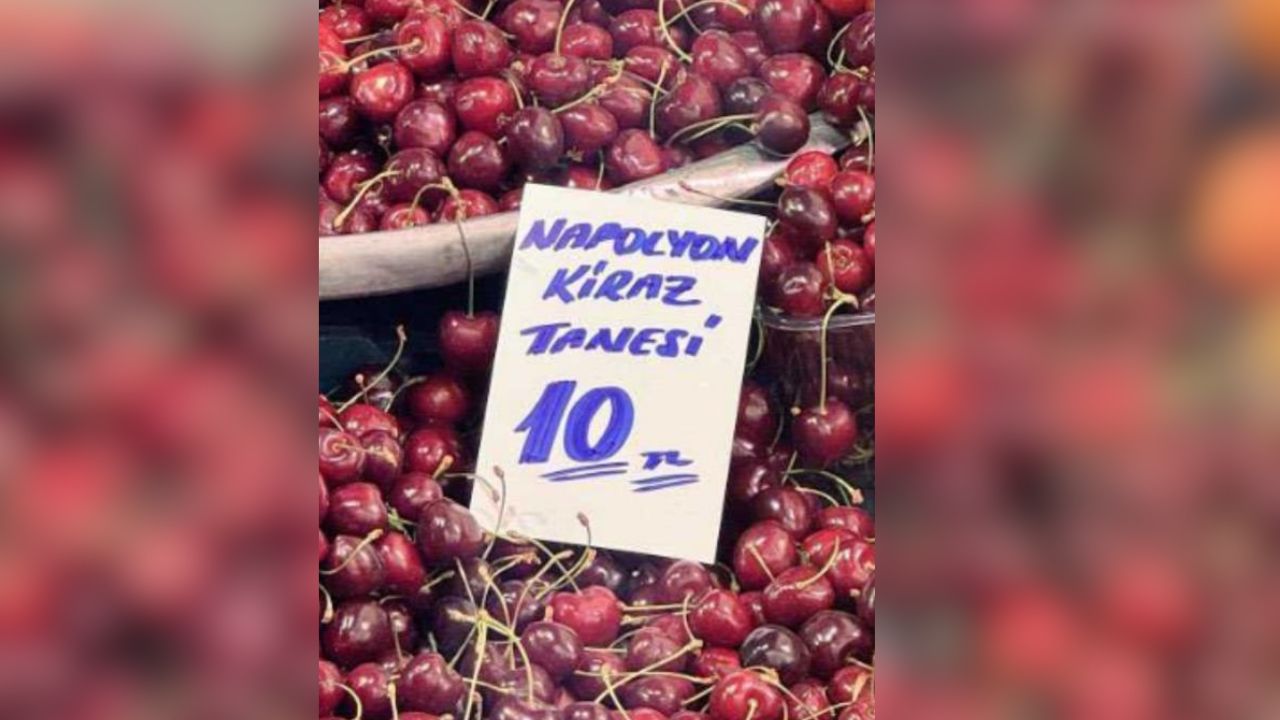 TÜRKİYE’DE MEYVE LÜKSÜ NAPOLYON KİRAZIN TANESİ 10 TL’YE SATILIYOR