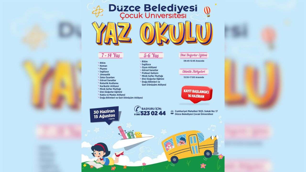 ÇOCUK ÜNİVERSİTESİ’NDE YAZ MARATONU BAŞLIYOR