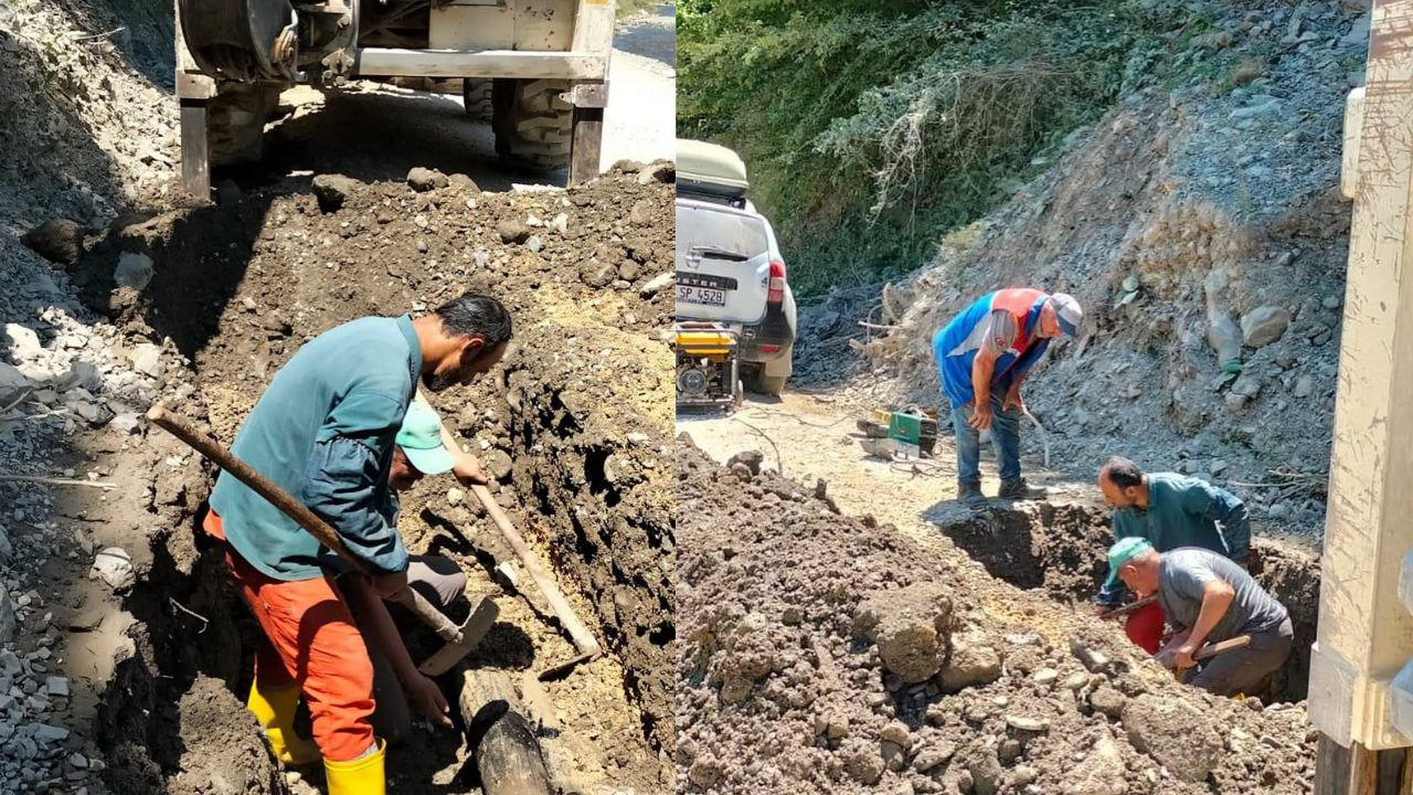 DİBEKTAŞ KÖYÜ’NDE SU ARIZASI KISA SÜREDE GİDERİLDİ