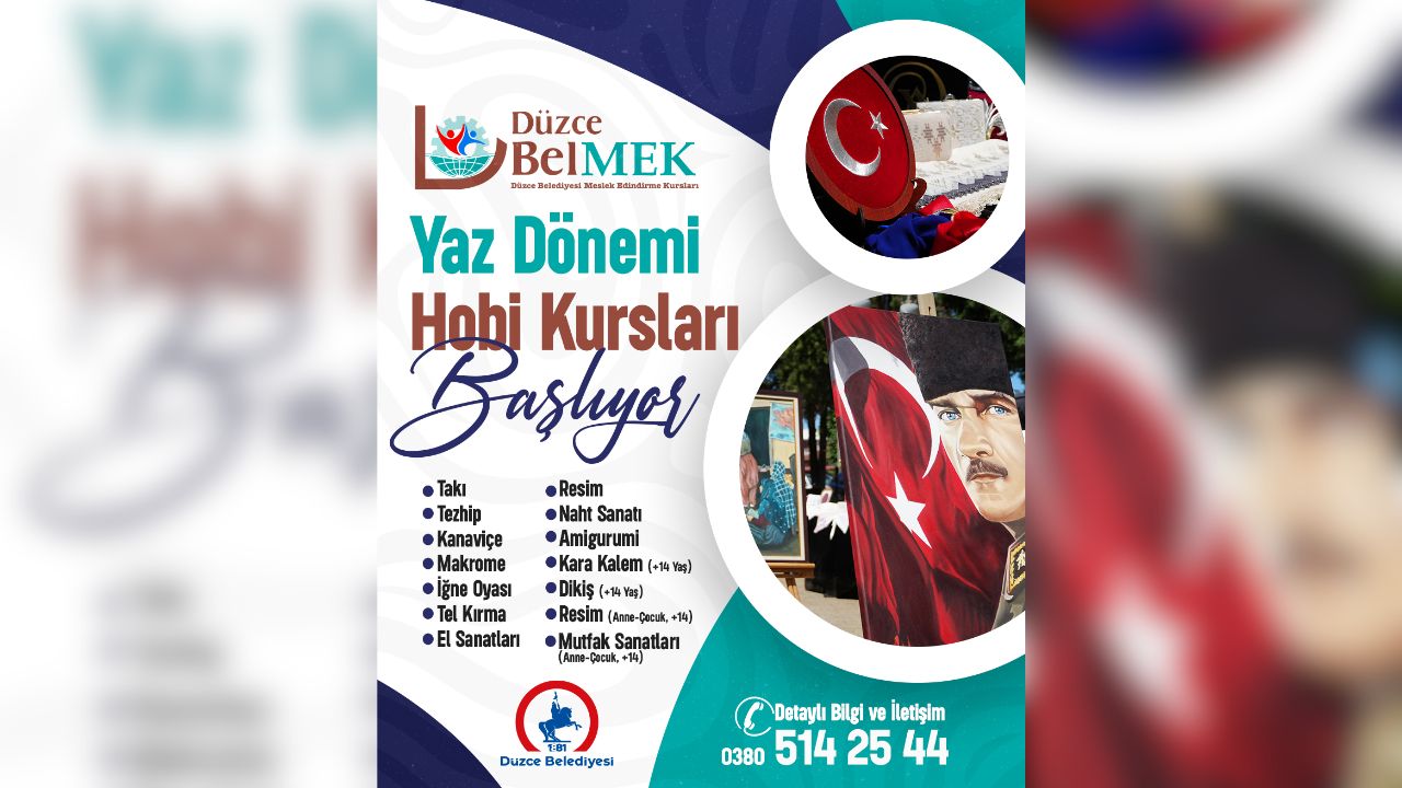 Düzce’de Yaz Boyu Üretim ve Sanat Dolu Günler Başlıyor