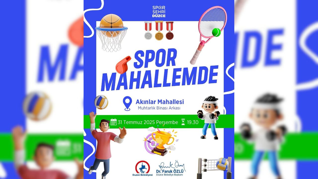 ”Spor Mahallemde” Etkinliği Akınlar Mahallesi’nde Devam Ediyor
