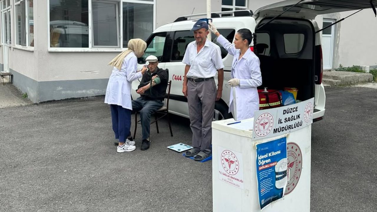 Köyde Sağlık Seferberliği ”İdeal Kilo” Ölçümleri Yapıldı