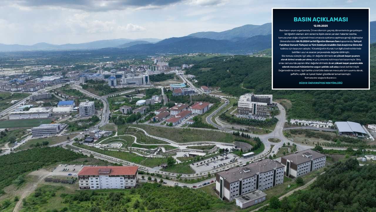 Düzce Üniversitesi’nden İddialara Yanıt; ”Süreç Mevzuata Uygun Yürütüldü”