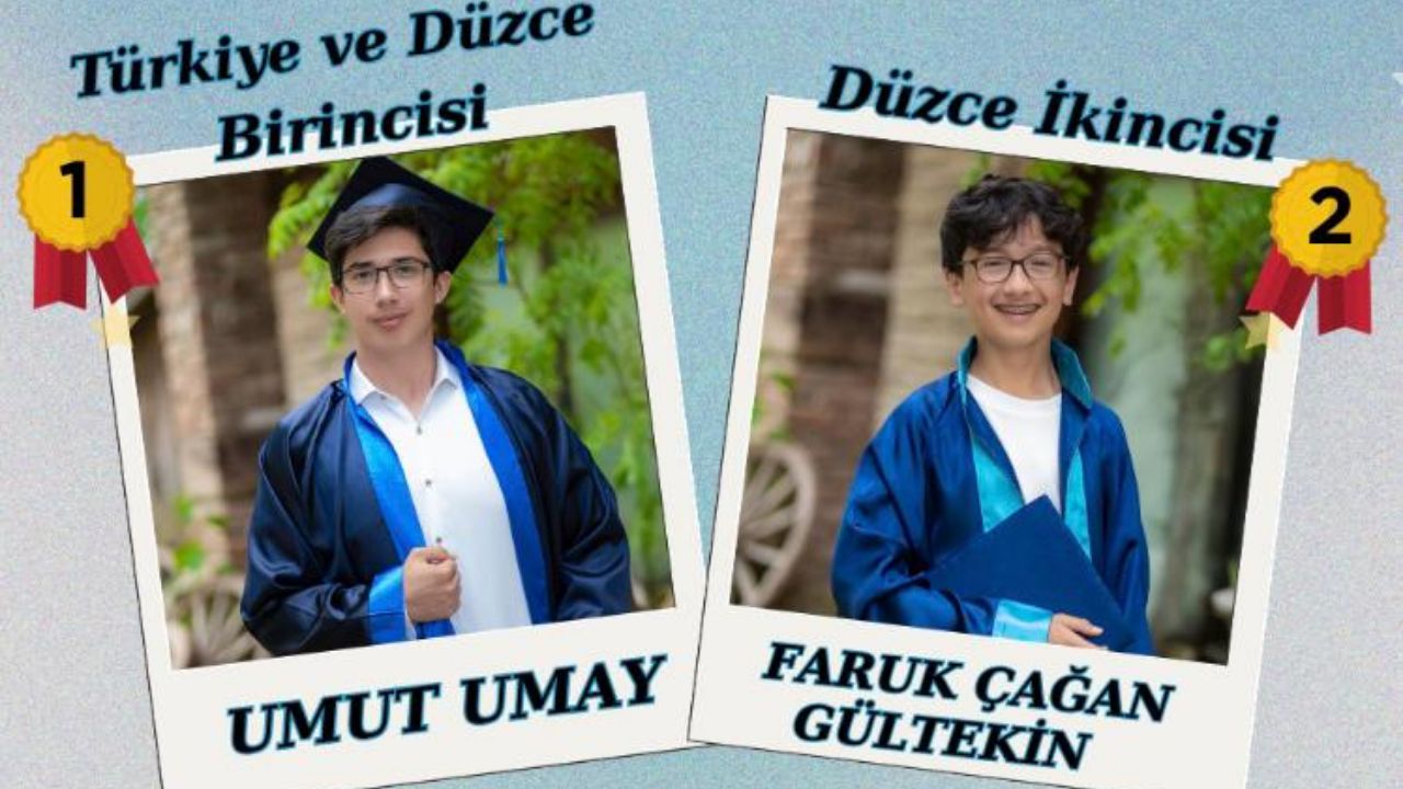 Düzce’nin LGS Gururu Türkiye Birincisi ve Düzce İkincisi Çıktı