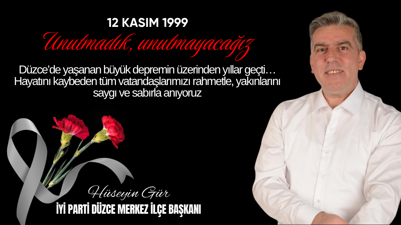 HÜSEYİN GÜR  12 KASIM REKLAM İLANI