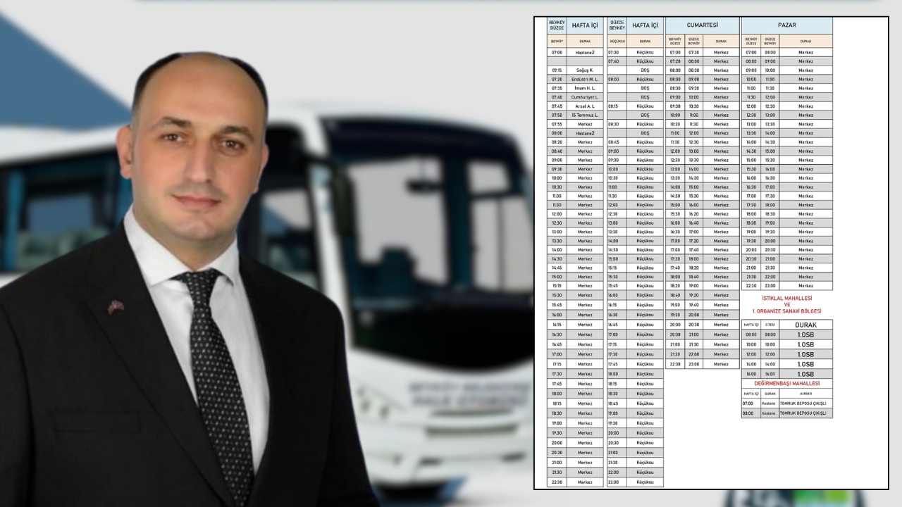 Düzce-Beyköy Hattında Sefer Düzenlemesi: Mesai Saatlerinde Yoğunluğa Önlem