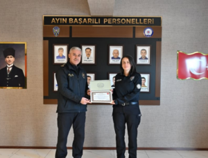 Düzce’de Kasım Ayının Başarılı Polisleri Ödüllerini Aldı