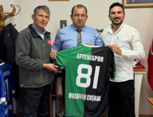 Efteni Spor Yönetiminden Gölyaka Belediye Başkanı Muzaffer Coşkun’a Ziyaret