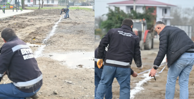 Beyköy Gençlik ve Spor Merkezinde Çevre Düzenlemesi Hız Kazandı