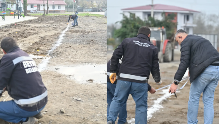 Beyköy Gençlik ve Spor Merkezinde Çevre Düzenlemesi Hız Kazandı
