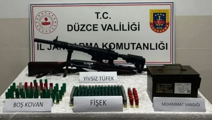 Bahçede Havaya Ateş Açan İki Kişi Jandarma Tarafından Yakalandı