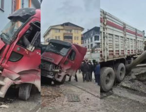 Yığılca’da Freni Boşalan Hafriyat Tırı 4 Aracı Biçti, Market Duvarına Çarparak Durabildi