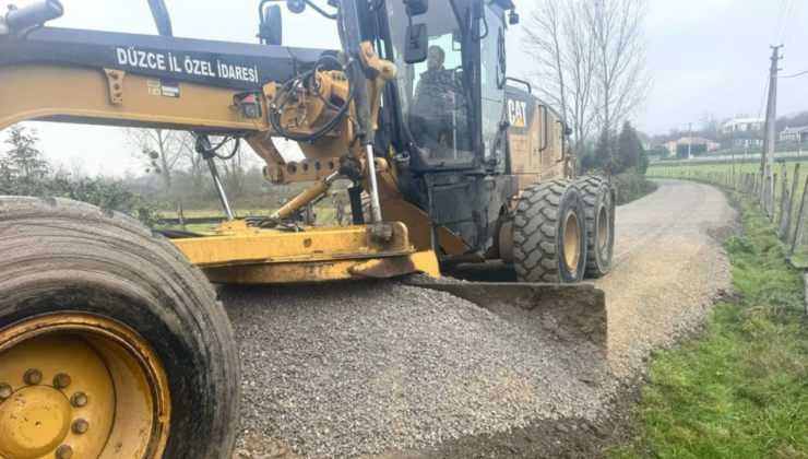 Gümüşova Yeşilyayla Köyü’nde Yol Bakım Çalışmaları Tamamlandı