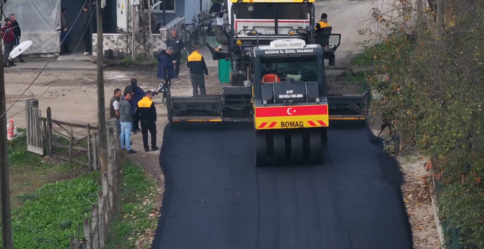 Çalılık Köyü Yolunda 1200 Metrelik Sıcak Asfalt Çalışması Tamamlandı