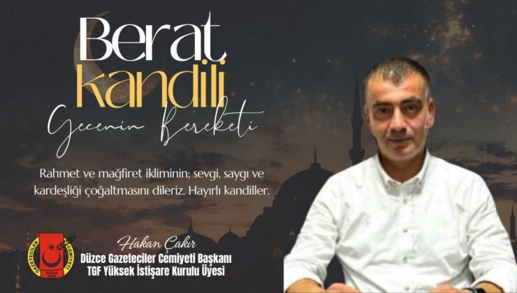 HAKAN ÇAKIR BERAT KANDİLİ REKLAM MESAJI