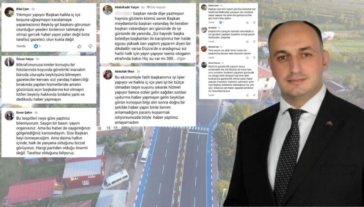 Gerçeği Yansıtmayan Habere Eleştiri Yağdı; Beyköy’de Başkan Ocak’a Destek