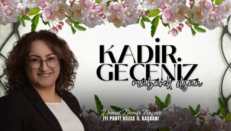 DEMET DEMİR BOŞVER KADİR GECESİ REKLAM İLANI