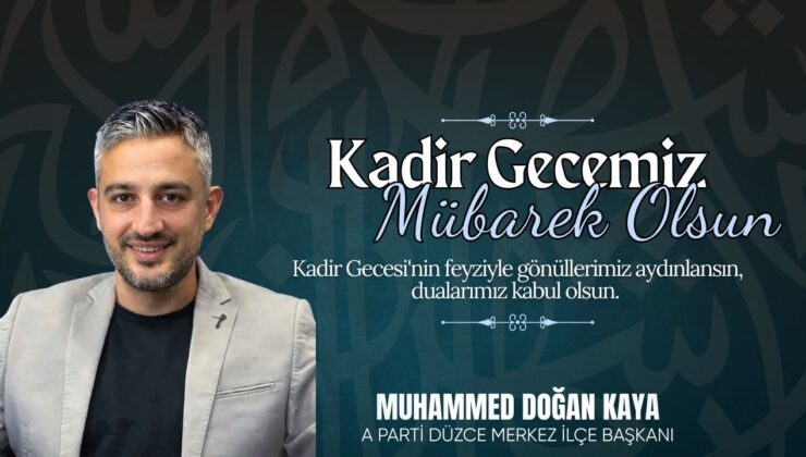 MUHAMMED DOĞAN KAYA KADİR GECESİ REKLAM İLANI