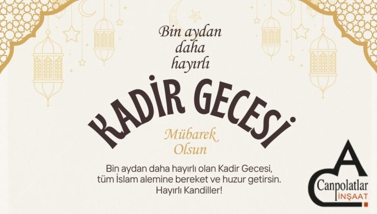 CANPOLATLAR İNŞAAT KADİR GECESİ REKLAM İLANI