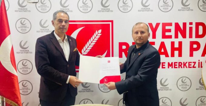 Yeniden Refah Partisi Düzce Merkez İlçe Başkanlığı’na Mustafa Keskin Atandı