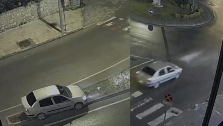 Refüje Çarptı Tabelayı Devirdi, Yoluna Devam Etti